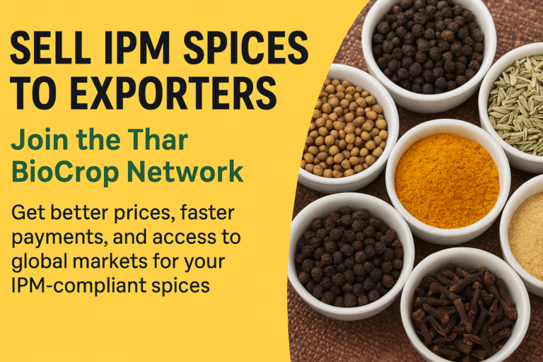 Read more about the article Sell IPM Spices to Exporters – Join the Thar BioCrop Network