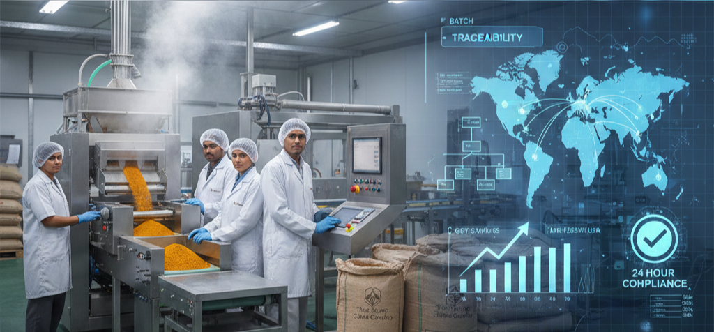 You are currently viewing 2026 Strategic Sourcing: Navigating U.S. Tariff Exemptions & FSMA 204 Compliance in Indian Spice Exports