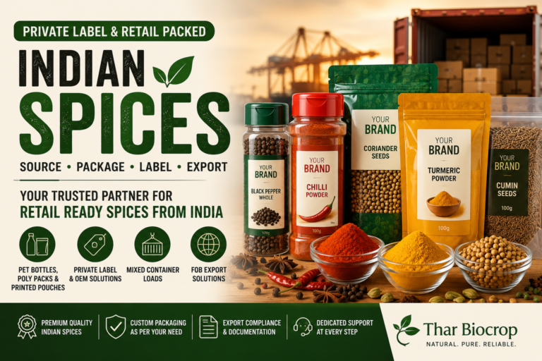 Read more about the article Private Label & Retail Packed Indian Spices from India: A Complete Guide for Importers, Supermarkets & Food Brands